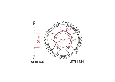Piñones y Cadenas JT Sprockets CORONA JT 1331-42 HONDA AFRICA TWIN | REBESA.COM