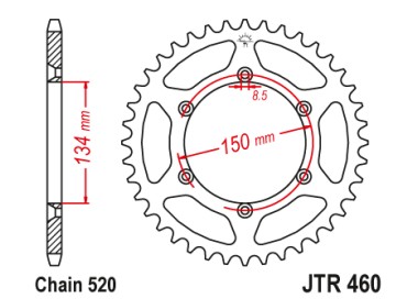 Piñones y Cadenas JT Sprockets CORONA JT 460-39 | REBESA.COM