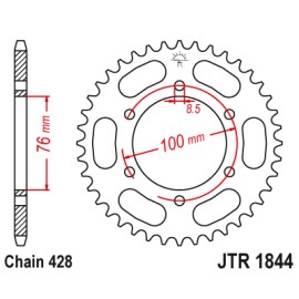 Piñones y Cadenas JT Sprockets CORONA JT 1844-40 | REBESA.COM