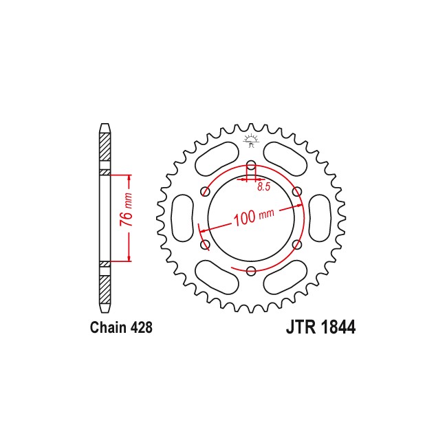 Piñones y Cadenas JT Sprockets CORONA JT 1844-40 | REBESA.COM
