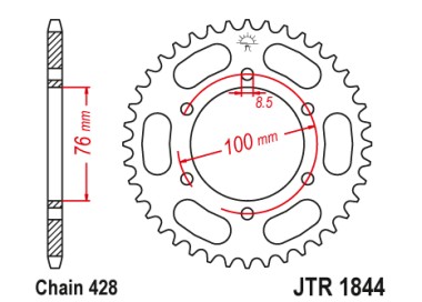 Piñones y Cadenas JT Sprockets CORONA JT 1844-40 | REBESA.COM