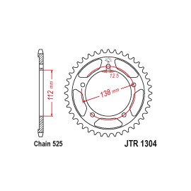 Piñones y Cadenas JT Sprockets CORONA JT 1304-38 | REBESA.COM
