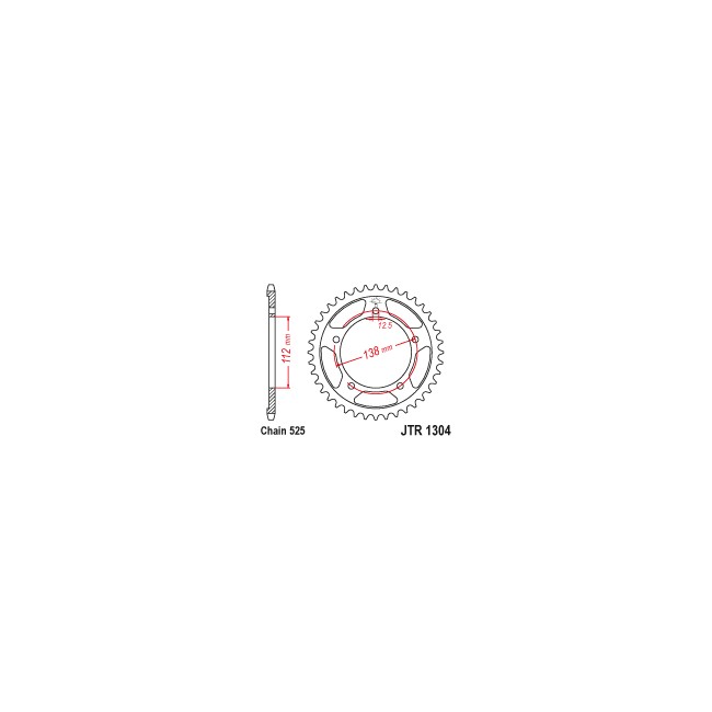 Pinhões e COROAS JT Sprockets coroa JT 1304-38 | REBESA.COM