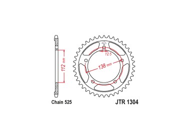 Pinhões e COROAS JT Sprockets coroa JT 1304-38 | REBESA.COM