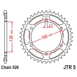 Piñones y Cadenas JT Sprockets CORONA JT 005-40 | REBESA.COM