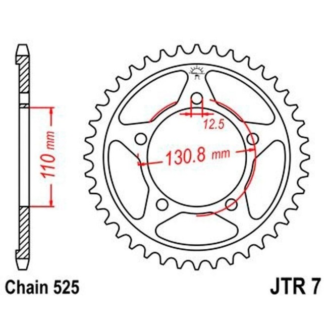 Piñones y Cadenas JT Sprockets CORONA JT 7-46 | REBESA.COM Piñones y Cadenas JT Sprockets CORONA JT 7-46 | REBESA.COM