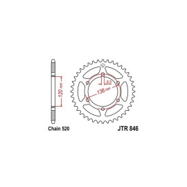 Piñones y Cadenas JT Sprockets CORONA JT 846-37 | REBESA.COM