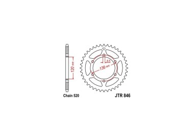 Piñones y Cadenas JT Sprockets CORONA JT 846-37 | REBESA.COM