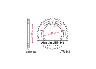 Piñones y Cadenas JT Sprockets CORONA JT 343-43 | REBESA.COM
