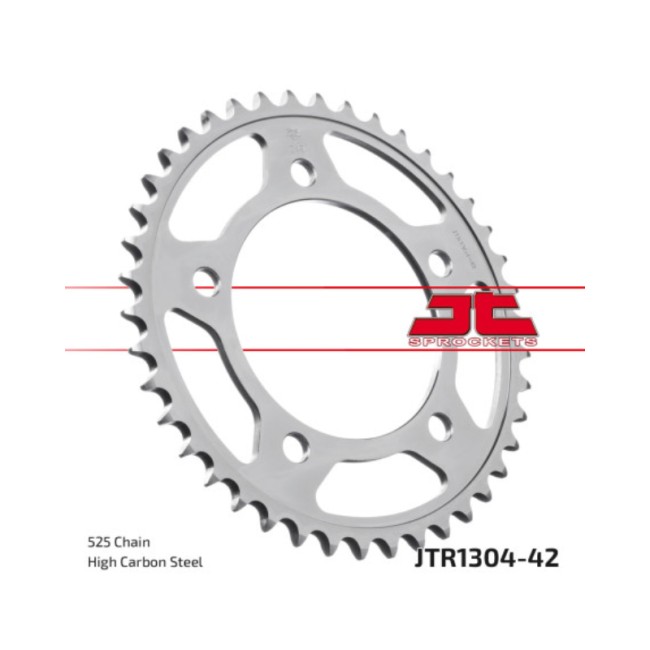 Piñones y Cadenas JT Sprockets CORONA JT 1304-42 NEGRA | REBESA.COM