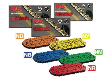 Cadena RK CADENA RK 520 GXW 120P ROJA para moto | REBESA.COM