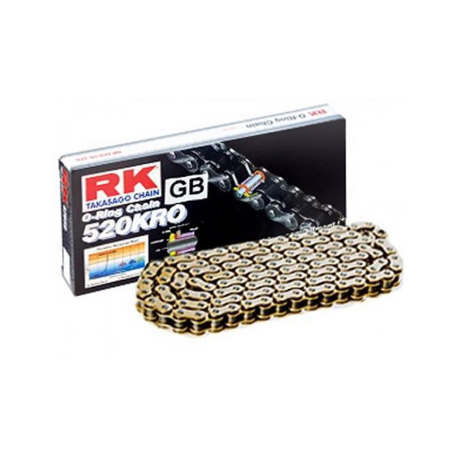 Cadena RK CADENA RK 520 KRO 120P ORO para moto | REBESA.COM
