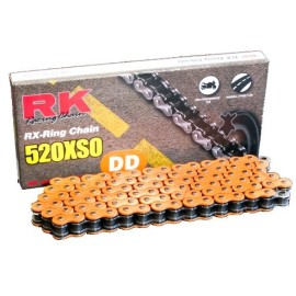 Cadena RK CADENA RK DD 520 XS0 120P NARANJA para moto | REBESA.COM