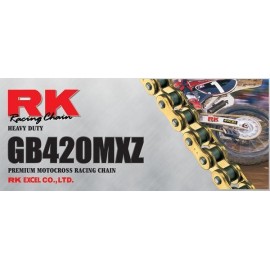 Cadena RK CADENA RK 420 MXZ 140P ORO para moto | REBESA.COM