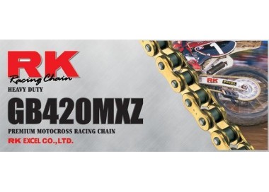 Cadena RK CADENA RK 420 MXZ 140P ORO para moto | REBESA.COM
