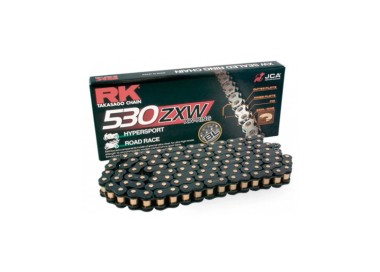 Cadena RK CADENA RK BL530 ZXW 118P CLF ESLABONES NEGRO/ORO para moto | REBESA.COM