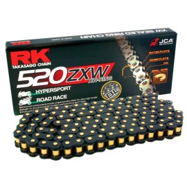 Cadena RK CADENA RK BL520 ZXW 120P CLF ESLABONES NEGRO/ORO para moto | REBESA.COM