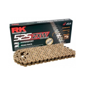 Cadena RK CADENA RK 525 ZXW 120P CLF ORO para moto | REBESA.COM