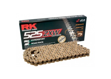 Corrente RK CORRENTE RK GB 525 ZXW 128P ORO para moto | REBESA.COM