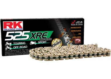 Corrente RK CORRENTE RK GB525 XRE 124P OURO para moto | REBESA.COM