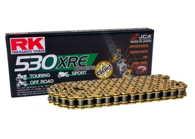Cadena RK CADENA RK 530 XRE 118P CLF ORO para moto | REBESA.COM