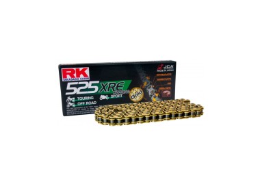 Corrente RK CORRENTE RK 525 XRE 120P CLF ORO para moto | REBESA.COM