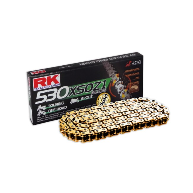 Cadena RK CADENA RK 530 XSOZ1 120P CLF ORO para moto | REBESA.COM