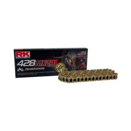 Cadena RK CADENA RK 428 MXZ4 132P CL ORO para moto | REBESA.COM