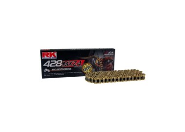 Cadena RK CADENA RK 428 MXZ4 132P CL ORO para moto | REBESA.COM