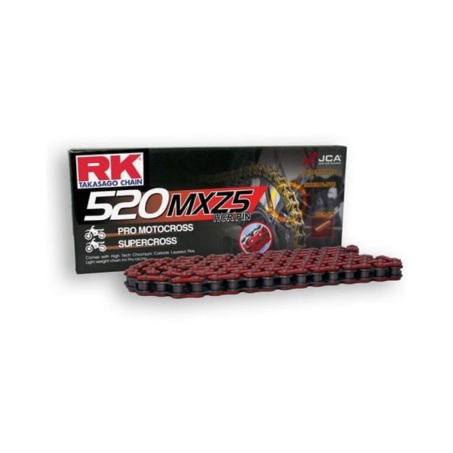 Cadena RK CADENA RK 520 MXZ5 120P CL ROJO para moto | REBESA.COM