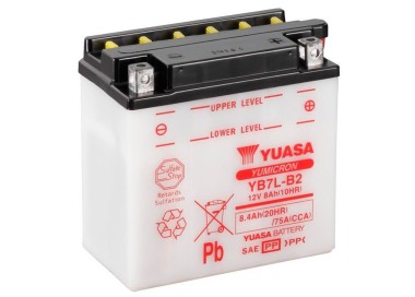 Batería para motocicleta Yuasa Yumicon 8,4Ah 75A DC YB7L-B2