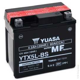 Batería para motocicleta Yuasa MF 4,2Ah 80A CP YTX5L-BS