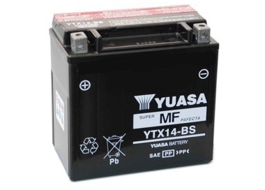 Batería para motocicleta Yuasa MF 12,6Ah 200A CP YTX14-BS