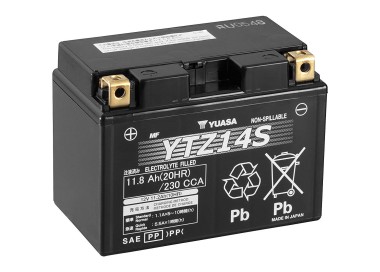 Batería para motocicleta Yuasa MF 11,8Ah 230A WC YTZ14S