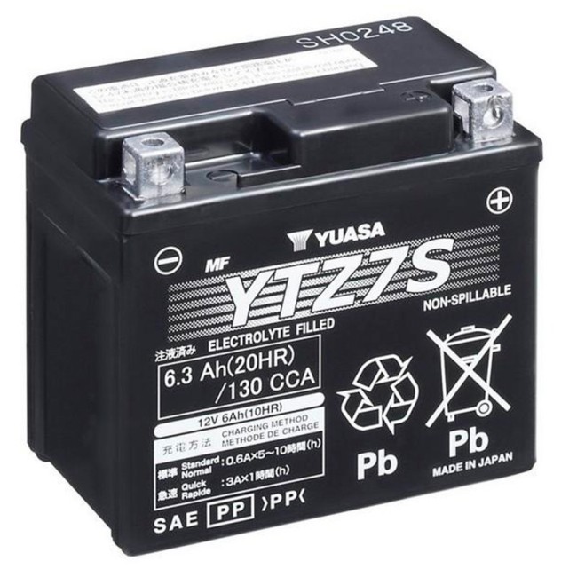 Batería para motocicleta Yuasa MF 6,3Ah 130A WC Batería para motocicleta Yuasa MF 6,3Ah 130A WC