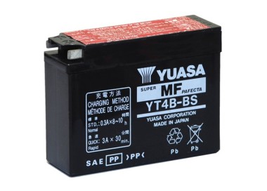 Batería para motocicleta Yuasa MF 2,4Ah 40A CP YT4B-BS