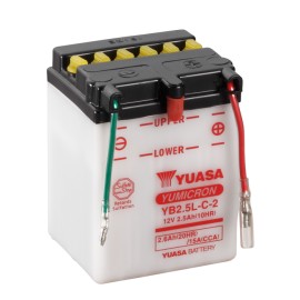 Batería para motocicleta Yuasa Yumicon 2,6Ah 15A DC YB2.5L-C-2