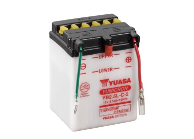 Batería para motocicleta Yuasa Yumicon 2,6Ah 15A DC YB2.5L-C-2