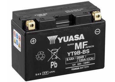 Batería para motocicleta Yuasa MF 8,4Ah 120A CP YT9B-BS