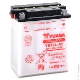 Batería para motocicleta Yuasa Yumicon 14,7Ah 190A DC YB14L-A