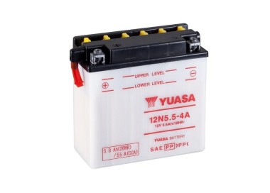 Batería para motocicleta Yuasa Conventional 5,8Ah 55A DC 12N5.5-4A