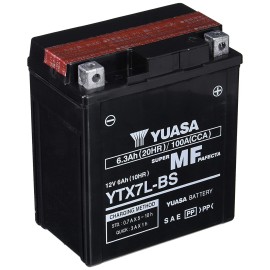 Batería para motocicleta Yuasa MF 6,3Ah 100A CP YTX7L-BS