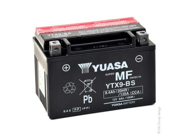 Batería para motocicleta Yuasa MF 8,4Ah 135A CP YTX9-BS