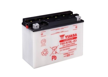 Batería para motocicleta Yuasa Yumicon 21,1Ah 240A DC Y50-N18L-A3