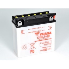 Batería para motocicleta Yuasa Conventional 5,8Ah 55A DC 12N5.5-4B