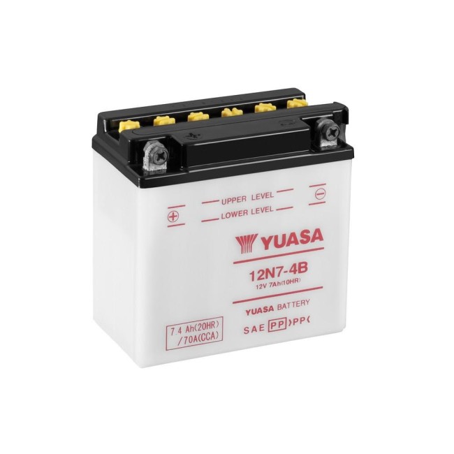 Batería para motocicleta Yuasa Conventional 7,4Ah 70A DC 12N7-4B