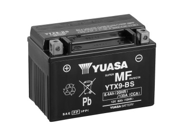 Batería para motocicleta Yuasa MF 8,4Ah 135A WC YTX9