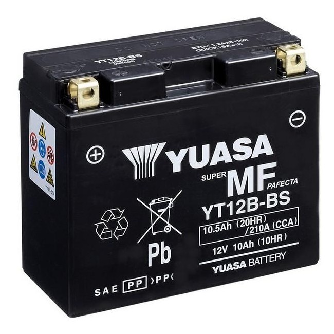 Batería para motocicleta Yuasa MF 10,5Ah 210A WC YT12B