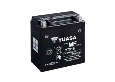 BATERIA YUASA PRECARGADA YTX16 WC