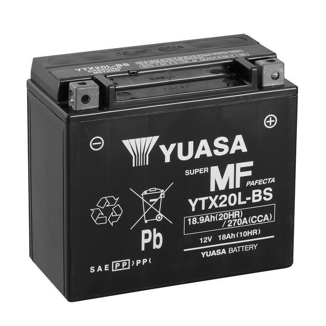 Batería para motocicleta Yuasa MF 18,9Ah 270A WC YTX20L